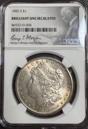1 доллар 1882 США Морган S BUNC NGC