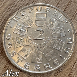 2 шиллинга 1928 Австрия 100 лет со дня смерти Франца Шуберта