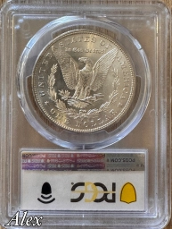 1 доллар 1880 США Морган S MS65 PCGS