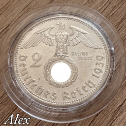 2 рейхсмарки 1939 A Пауль фон Гинденбург Германия #2