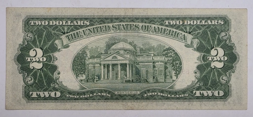 Редкие 2 доллара США 1953 года А (Красная печать)