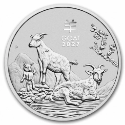 НОВИНКА !!! 2027 Австралия Лунар - 3 Год Козы серебро 1 унция в Капсул