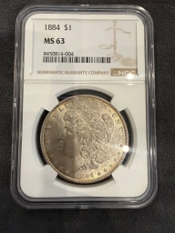 Морган 1$ 1884 MS 63