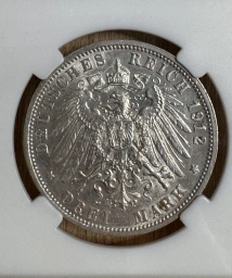 3 марки 1912 Германия Вюртемберг Вильгельм 2 Двор F MS61