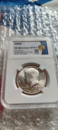 Серебрянный Халф доллар 1976 s .200лет независимости Сша.MS65 от ННР
