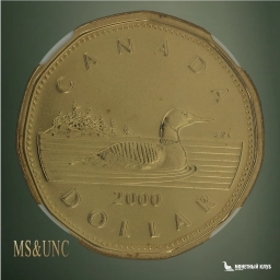 Канада 1 доллар 2000-W NGC MS 66