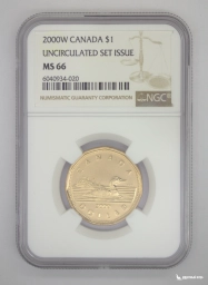Канада 1 доллар 2000-W NGC MS 66