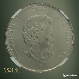 Канада 25 центов 2006-P Breast Cancer Awareness NGC Brilliant Uncircul