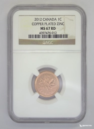 Канада 1 цент 2012 NGC MS 67 RD