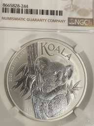 Коала 2024 P125 Австралия 1 oz серебро NGC MS70