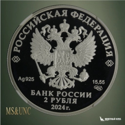 2 рубля 2024 СПМД Герои Великой Отечественной войны - Б.Ф. Сафонов NNR
