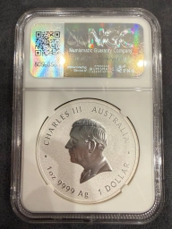 Лунар 3 Змея 2025 Австралия 1 oz серебро NGC MS70