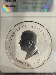 Лунар 3 Змея 2025 Австралия 1 oz серебро NGC MS70