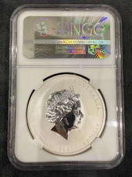 Дракон и феникс 2017 Австралия 1 oz серебро NGC MS70 Early Releases