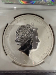 Дракон и феникс 2017 Австралия 1 oz серебро NGC MS70 Early Releases