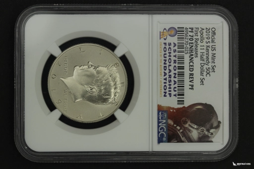 США 50 центов 2019-S Кеннеди Apollo 11 NGC PF 70 Enhanced Reverse Proo