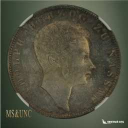 Германия Нассау 1 гульден 1846 Адольф NGC MS 66+