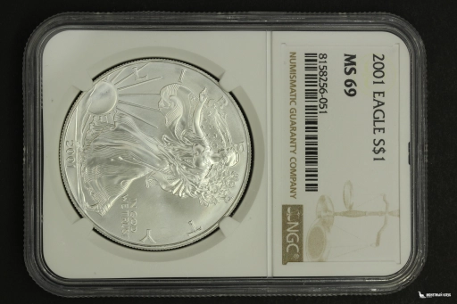 США 1 доллар 2001 American Silver Eagle NGC MS 69