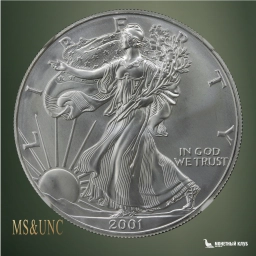 США 1 доллар 2001 American Silver Eagle NGC MS 69