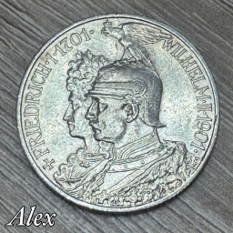 2 марки 1901 Германия Пруссия 200 лет королевству Пруссия от Фридриха 