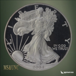 США 1 доллар 2004-W Шагающая свобода NGC PF 69 UCAM