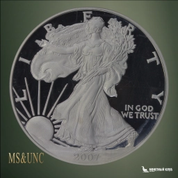 США 1 доллар 2007-W Шагающая свобода NGC PF 69 UCAM
