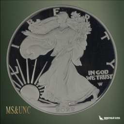 США 1 доллар 2022-W Шагающая свобода PCGS PR 70 DCAM