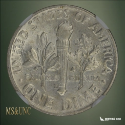 США 10 центов 1964-D Рузвельт NGC MS 64