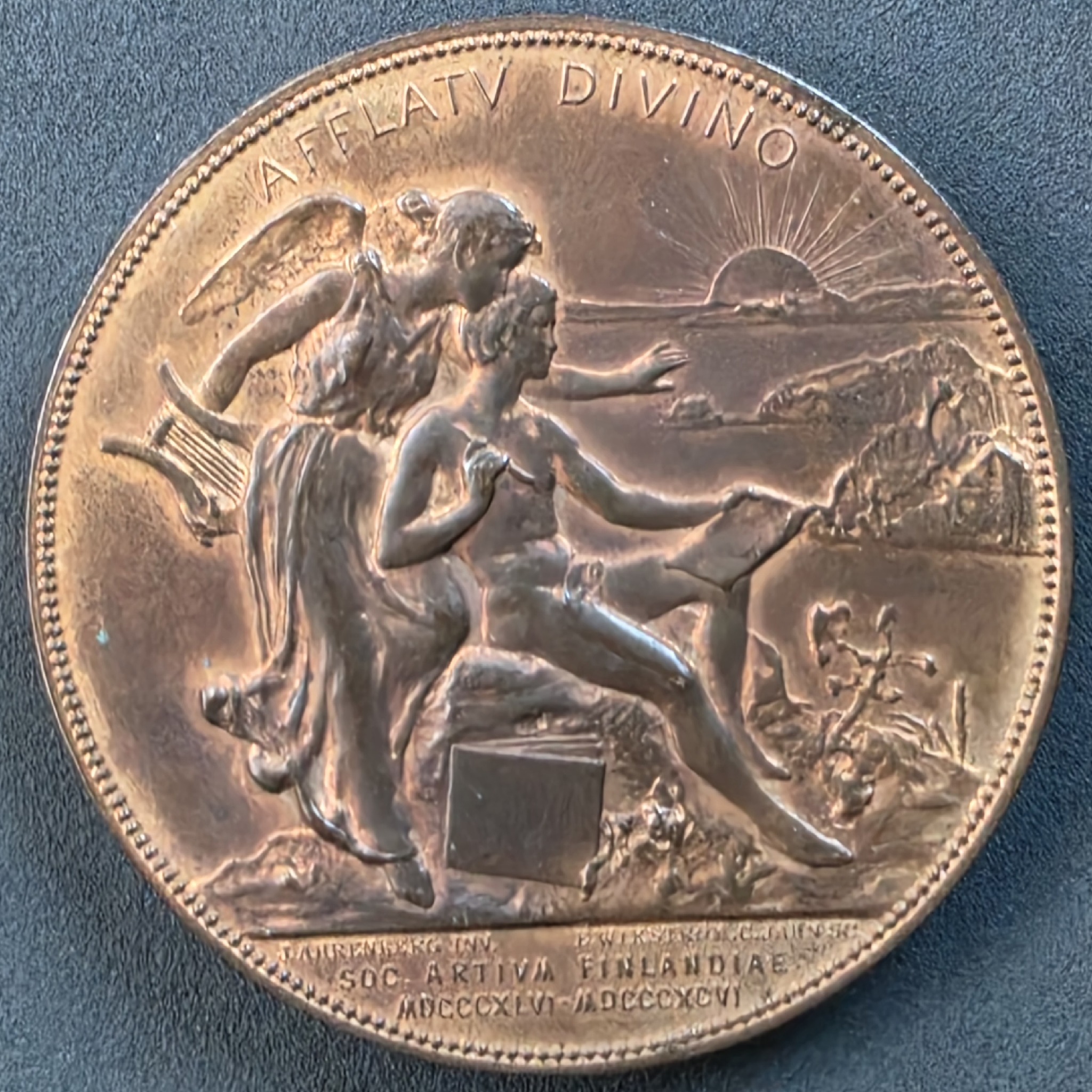 Медаль Российской империи 1896 г. 50-летия Финляндского общества художеств